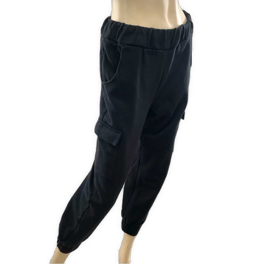 Express- Black Cargo Jogger Sweatpants- S